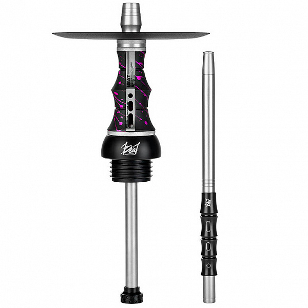 Кальян Alpha Hookah Beat Splash Grumpy прозрачная колба (Черный,Розовый, 40 см) в Нарьян-Маре
