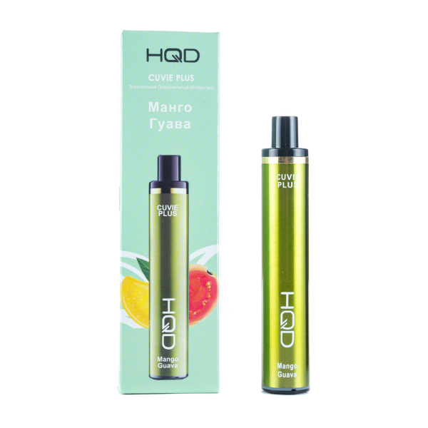 Одноразовая электронная сигарета HQD Cuvie Plus Mango Guava (Манго Гуава) 1200 затяжек в Нарьян-Маре