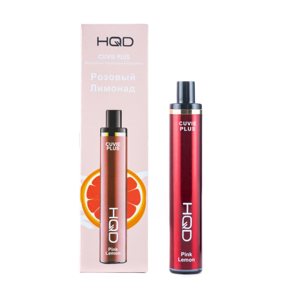 Одноразовая электронная сигарета HQD Cuvie Plus Pink Lemon (Розовый Лимонад) 1200 затяжек в Нарьян-Маре