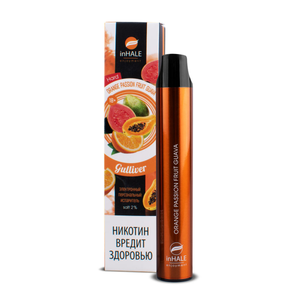 inHale Guliver Hard Orange Passion Fruit Guava (Апельсин Маракуйя Гуава) 1500 затяжек в Нарьян-Маре