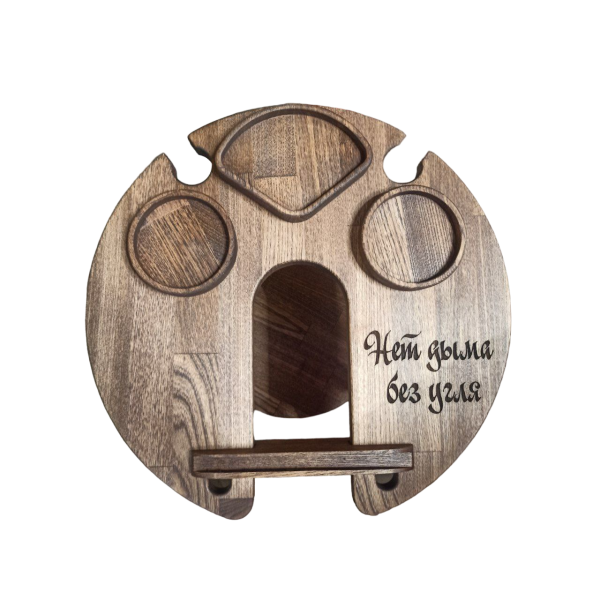 ХукаСтол Фрейм (Нет дыма без угля) (Коричневый, Бук) для кальяна в Нарьян-Маре