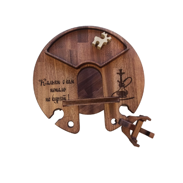 ХукаСтол Люкс (Кальян с прохожими не курят) (Коричневый, Бук) для кальяна в Нарьян-Маре