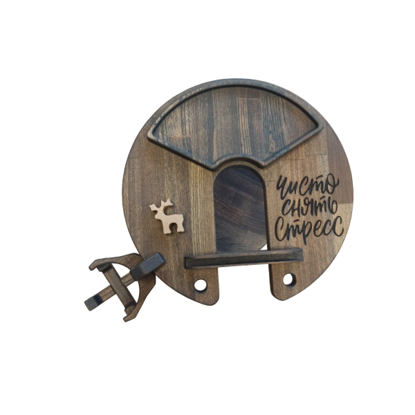 ХукаСтол Люкс (Чисто снять стресс) (Коричневый, Бук) для кальяна в Нарьян-Маре