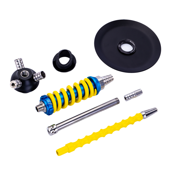 Кальян Mamay Customs Coilover Micro Сине Жёлтый в Нарьян-Маре