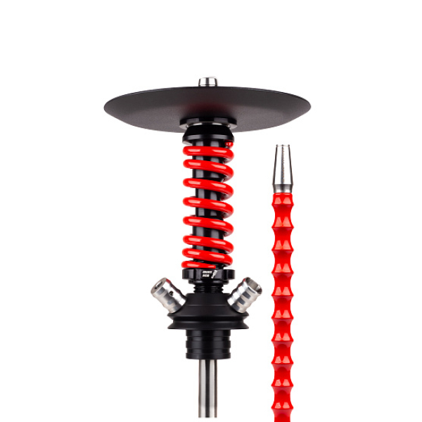 Кальян Mamay Customs Coilovers Micro Anod Черный Красный Глянец в Нарьян-Маре