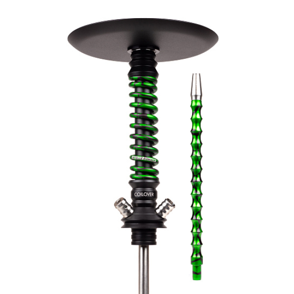 Кальян Mamay Customs Coilovers Mini Anod Черный Матовый Green Splash в Нарьян-Маре