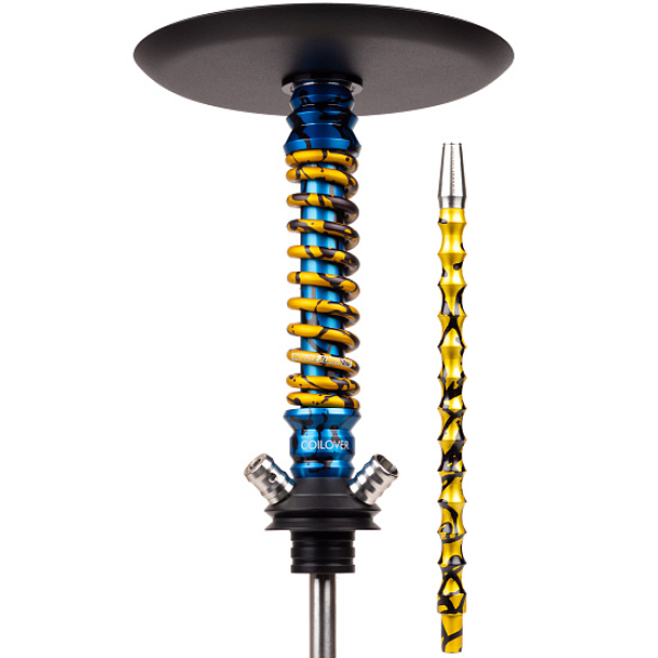 Кальян Mamay Customs Coilovers Mini Special Anod Blue Splash Gold в Нарьян-Маре
