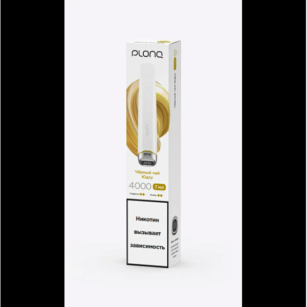Электронка Plonq Plus Pro 4000 Черный Чай Юдзу 4000 затяжек в Нарьян-Маре