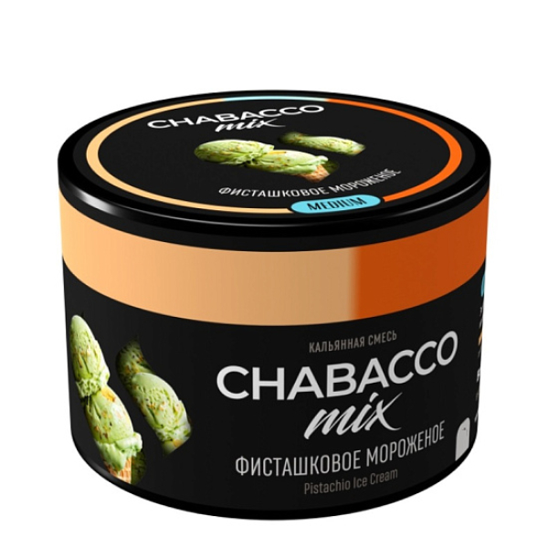 Бестабачная смесь Chabacco Mix Pistachio Ice Cream Фисташковое Мороженое Medium 40 грамм в Нарьян-Маре