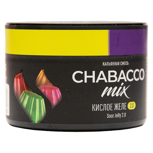 Бестабачная смесь Chabacco Mix Sour Jelly 2.0 Кислое Желе Medium 40 грамм в Нарьян-Маре